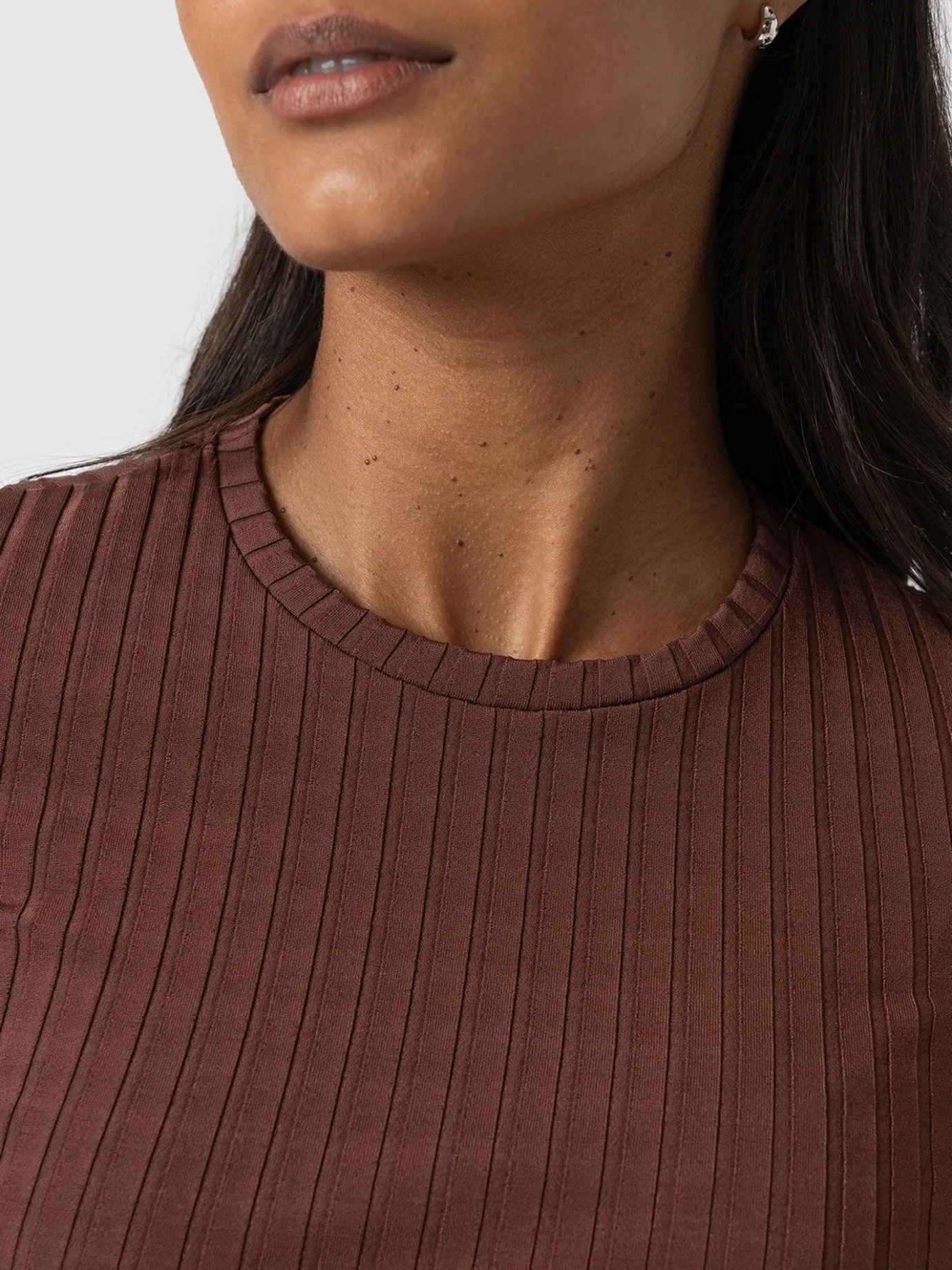 T-shirts & Tanks|Saint and Sofia Adaline Tee - Maroon Rib