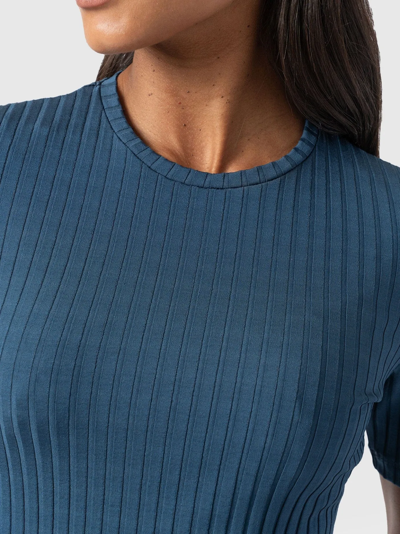 T-shirts & Tanks|Saint and Sofia Adaline Tee - Teal Rib