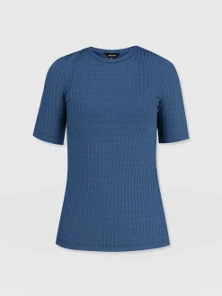 T-shirts & Tanks|Saint and Sofia Adaline Tee - Teal Rib