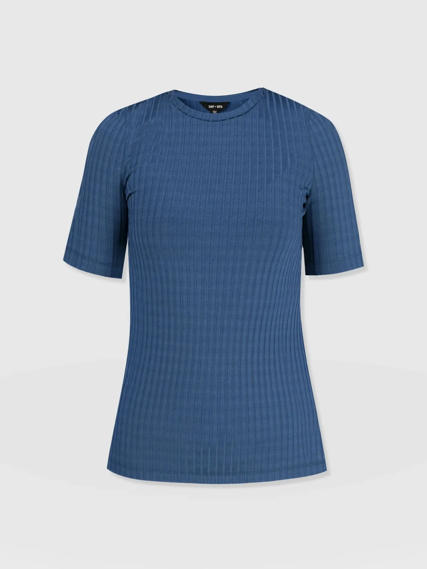 T-shirts & Tanks|Saint and Sofia Adaline Tee - Teal Rib