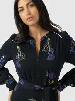 Dresses|Saint and Sofia Adaline Zip Up Dress - Blue Lily Gardens