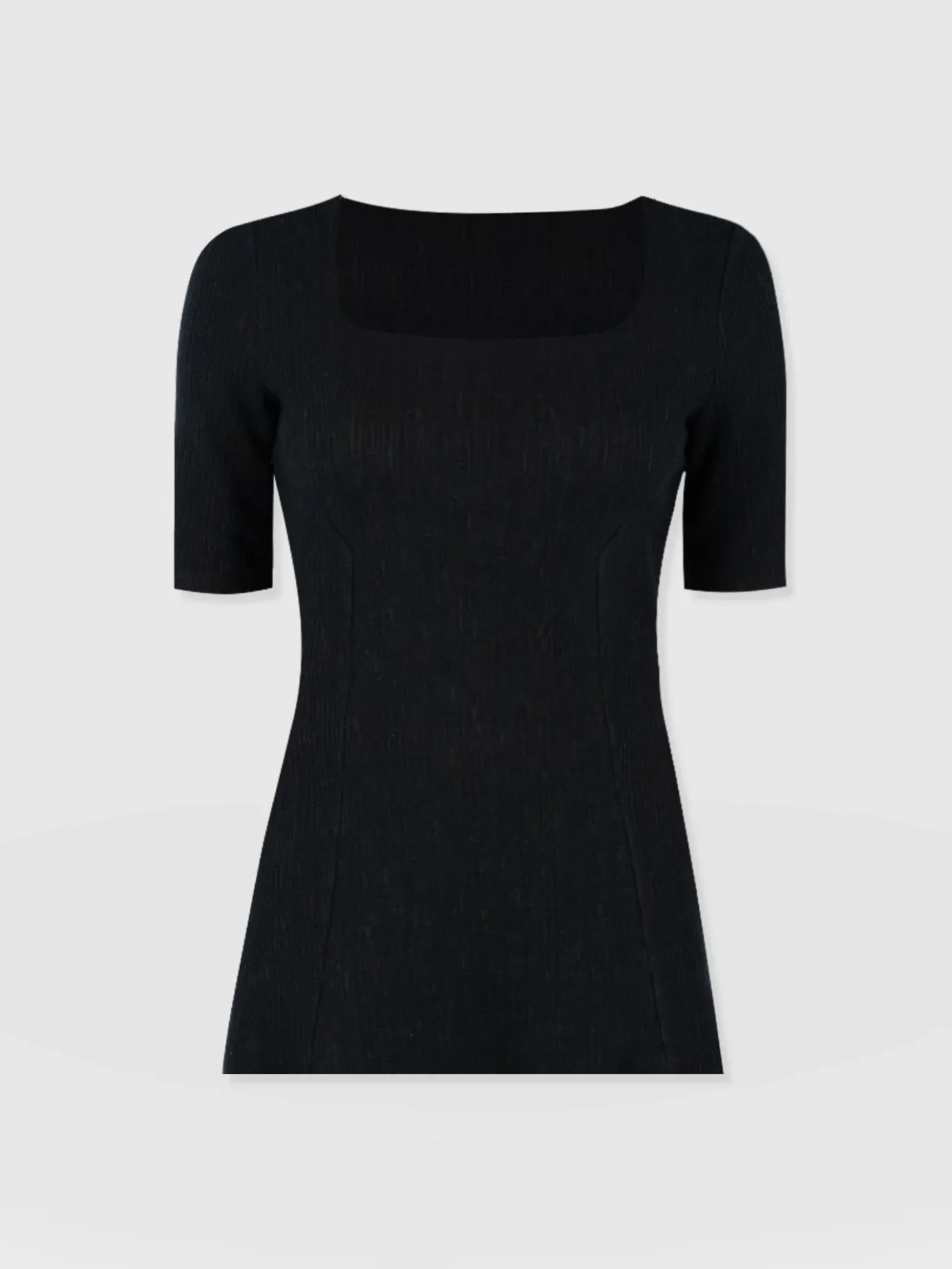 T-shirts & Tanks|Saint and Sofia Akia Short Sleeve Tee - Black Textured
