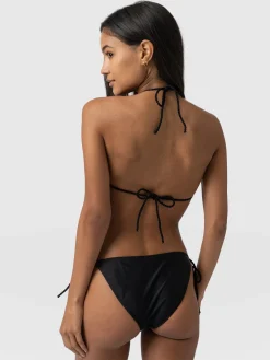 Swimwear|Saint and Sofia Alba Tie Side Bikini Bottom - Black