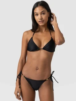 Swimwear|Saint and Sofia Alba Triangle Bikini Top - Black