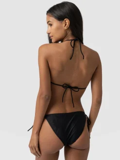 Swimwear|Saint and Sofia Alba Triangle Bikini Top - Black