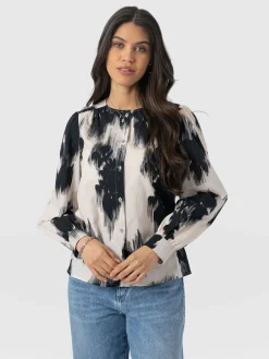 Blouses & Shirts|Saint and Sofia Amelie Blouse - White Fade Floral
