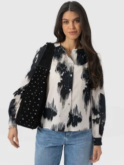 Blouses & Shirts|Saint and Sofia Amelie Blouse - White Fade Floral
