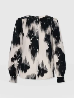 Blouses & Shirts|Saint and Sofia Amelie Blouse - White Fade Floral