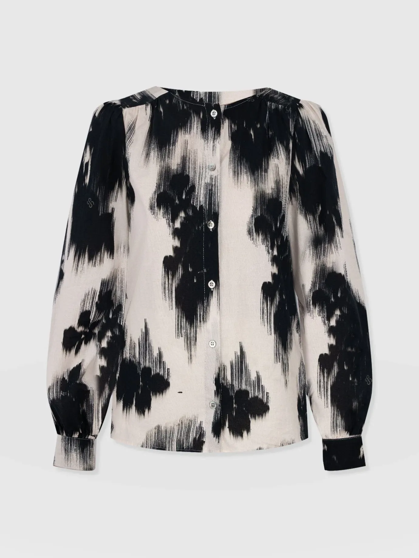 Blouses & Shirts|Saint and Sofia Amelie Blouse - White Fade Floral