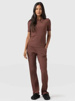Pants|Saint and Sofia Apartment Pant - Maroon Rib