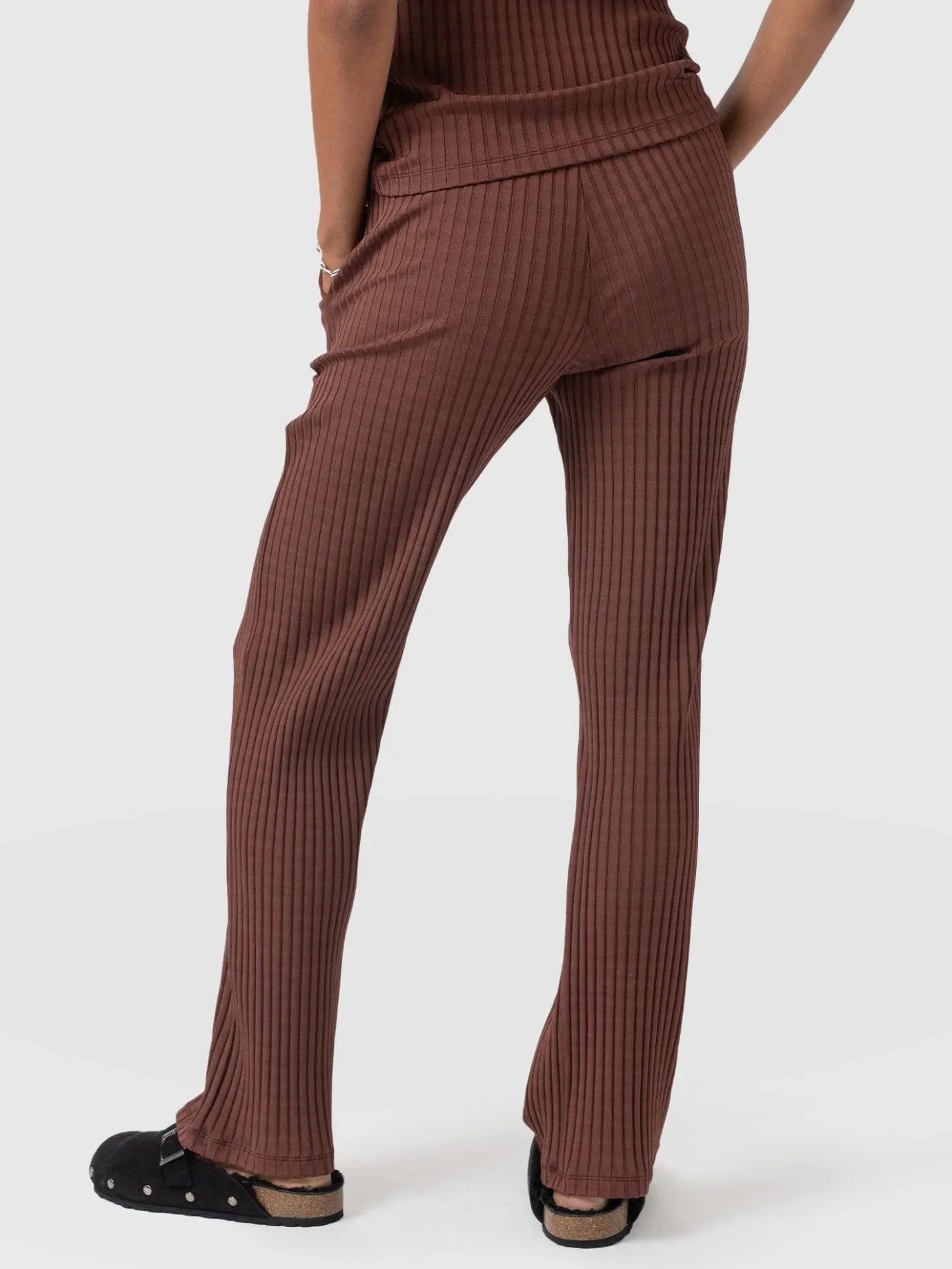 Pants|Saint and Sofia Apartment Pant - Maroon Rib