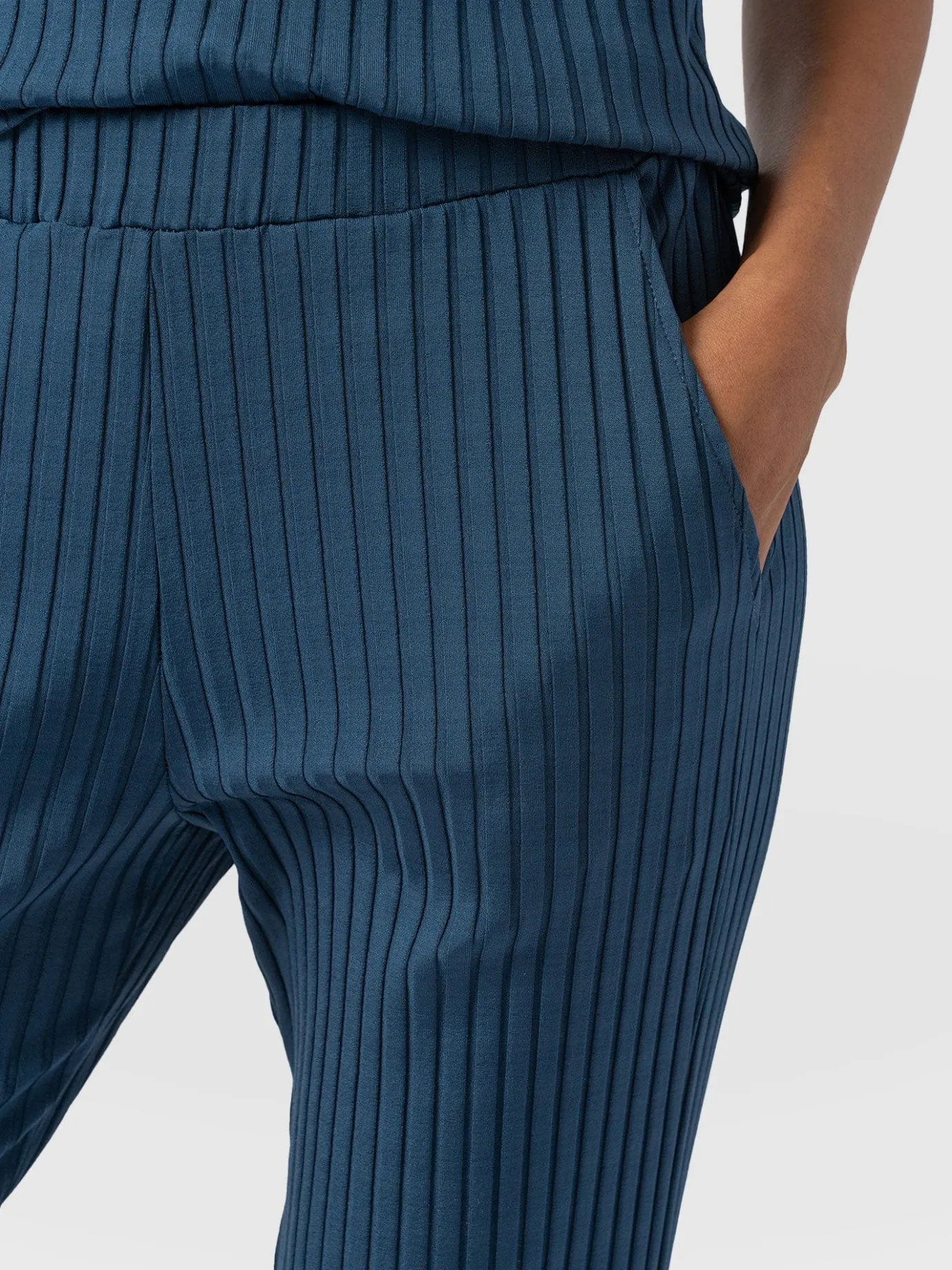 Pants|Saint and Sofia Apartment Pant - Teal Rib