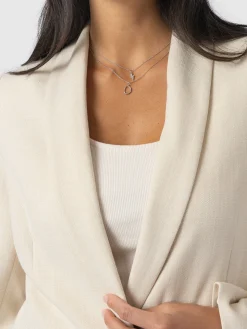 Coats & Jackets|Blazers|Saint and Sofia Argent Blazer - Cream