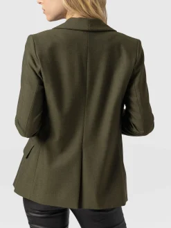 Coats & Jackets|Blazers|Saint and Sofia Argent Blazer - Khaki