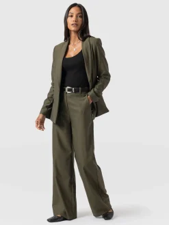 Pants|Saint and Sofia Argent Wide Leg Pant - Khaki