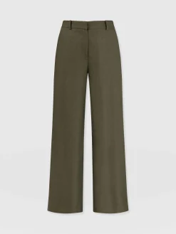 Pants|Saint and Sofia Argent Wide Leg Pant - Khaki