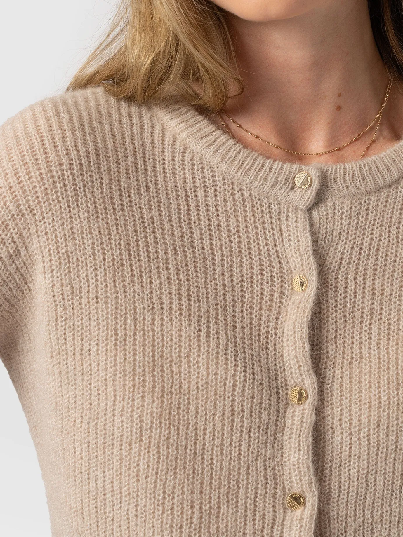 Knitwear|Saint and Sofia Ariella Cardigan - Beige
