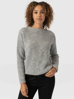 Knitwear|Saint and Sofia Ariella Cardigan - Grey