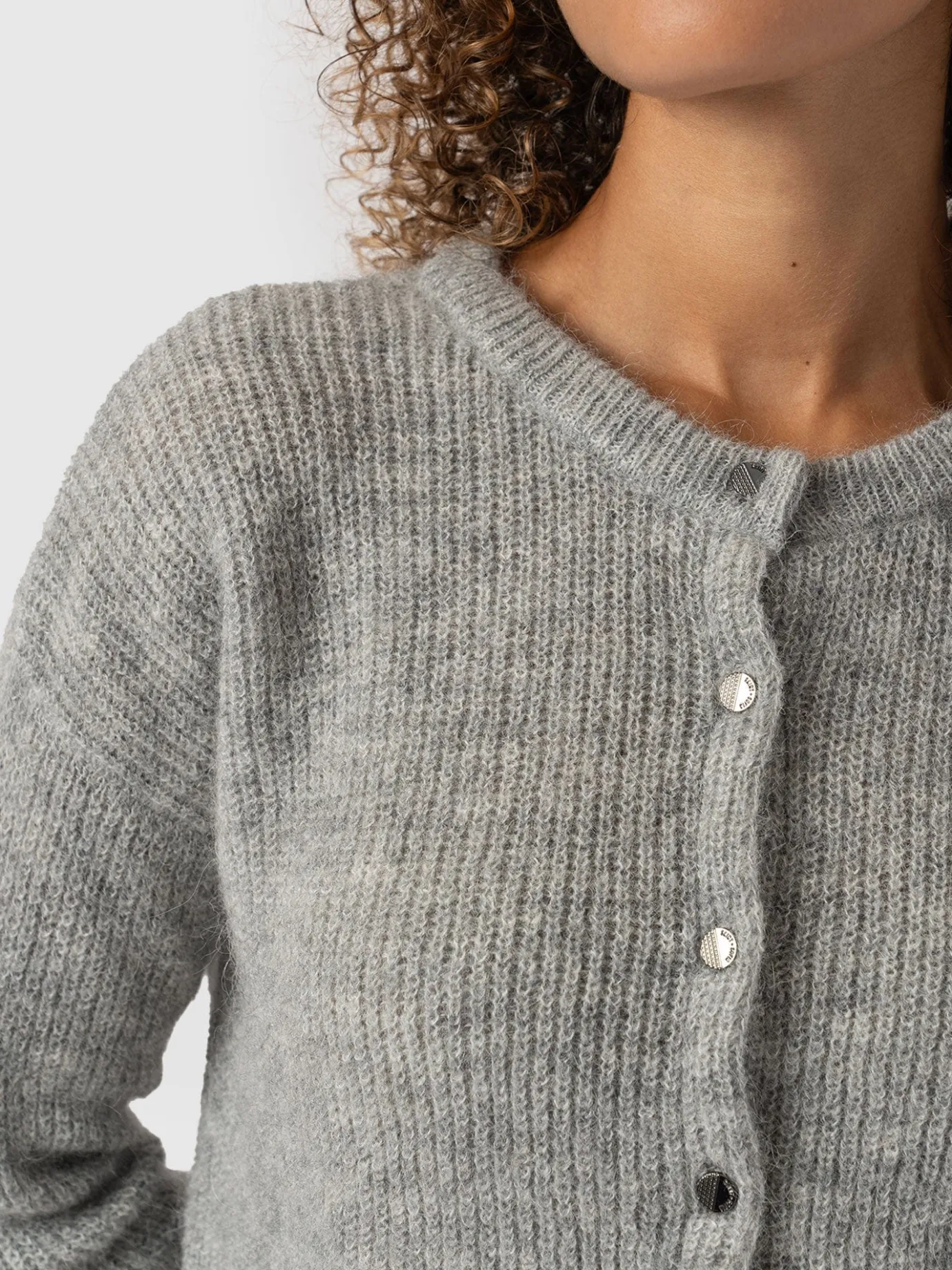 Knitwear|Saint and Sofia Ariella Cardigan - Grey