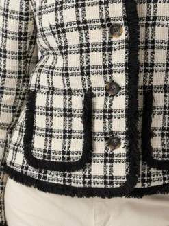 Coats & Jackets|Blazers|Saint and Sofia Ashby Jacket - Black/White Check