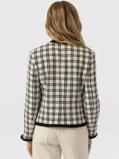 Coats & Jackets|Blazers|Saint and Sofia Ashby Jacket - Black/White Check