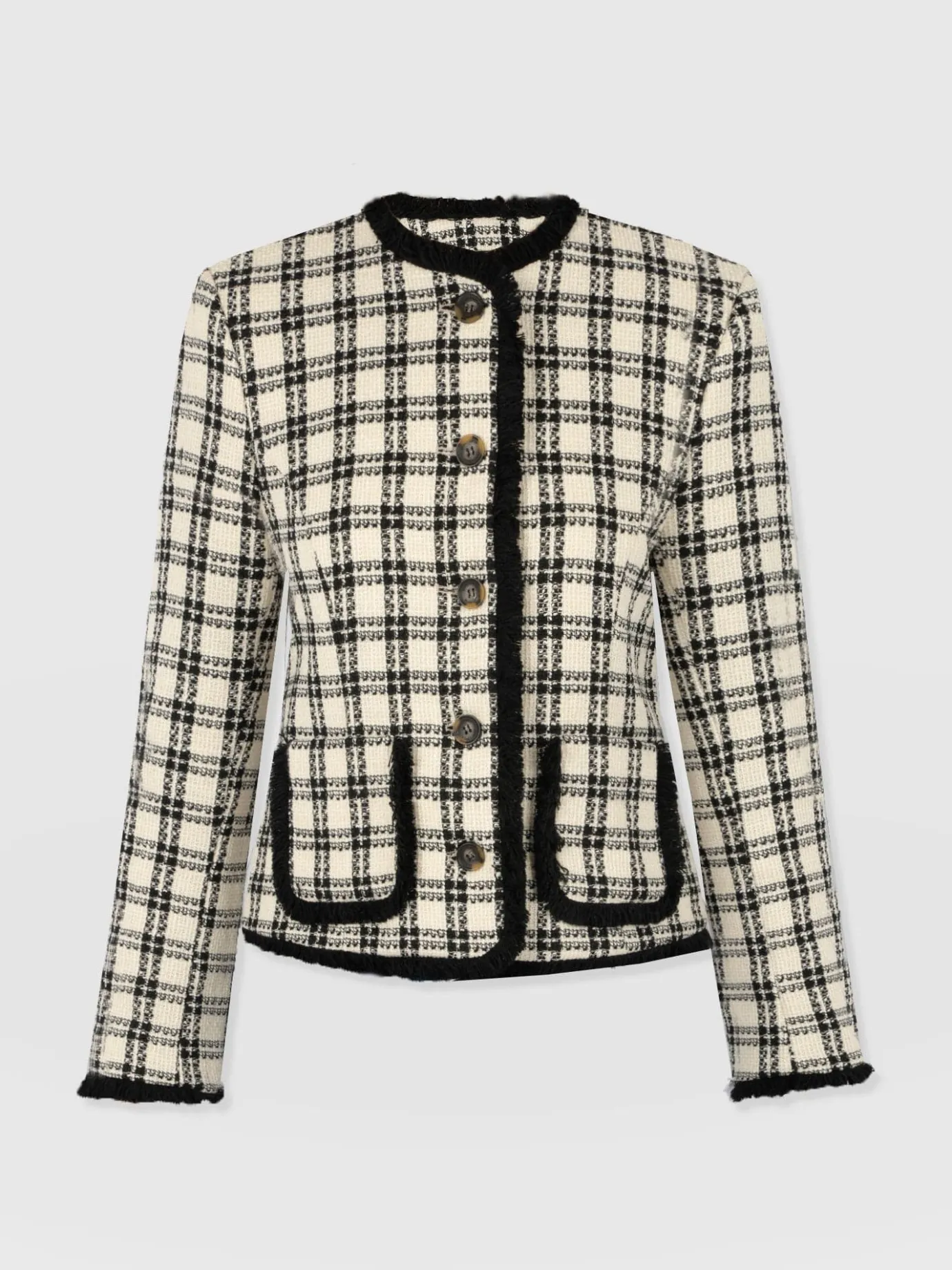 Coats & Jackets|Blazers|Saint and Sofia Ashby Jacket - Black/White Check