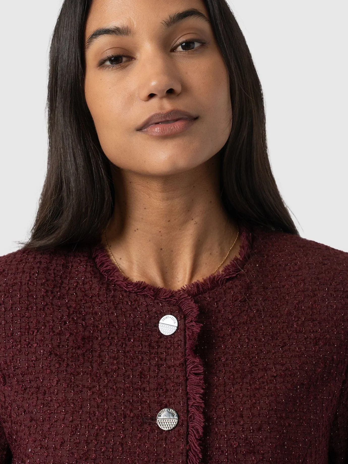 Coats & Jackets|Blazers|Saint and Sofia Ashby Jacket - Maroon