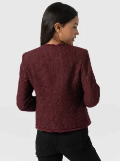 Coats & Jackets|Blazers|Saint and Sofia Ashby Jacket - Maroon