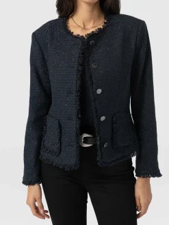 Coats & Jackets|Blazers|Saint and Sofia Ashby Jacket - Navy