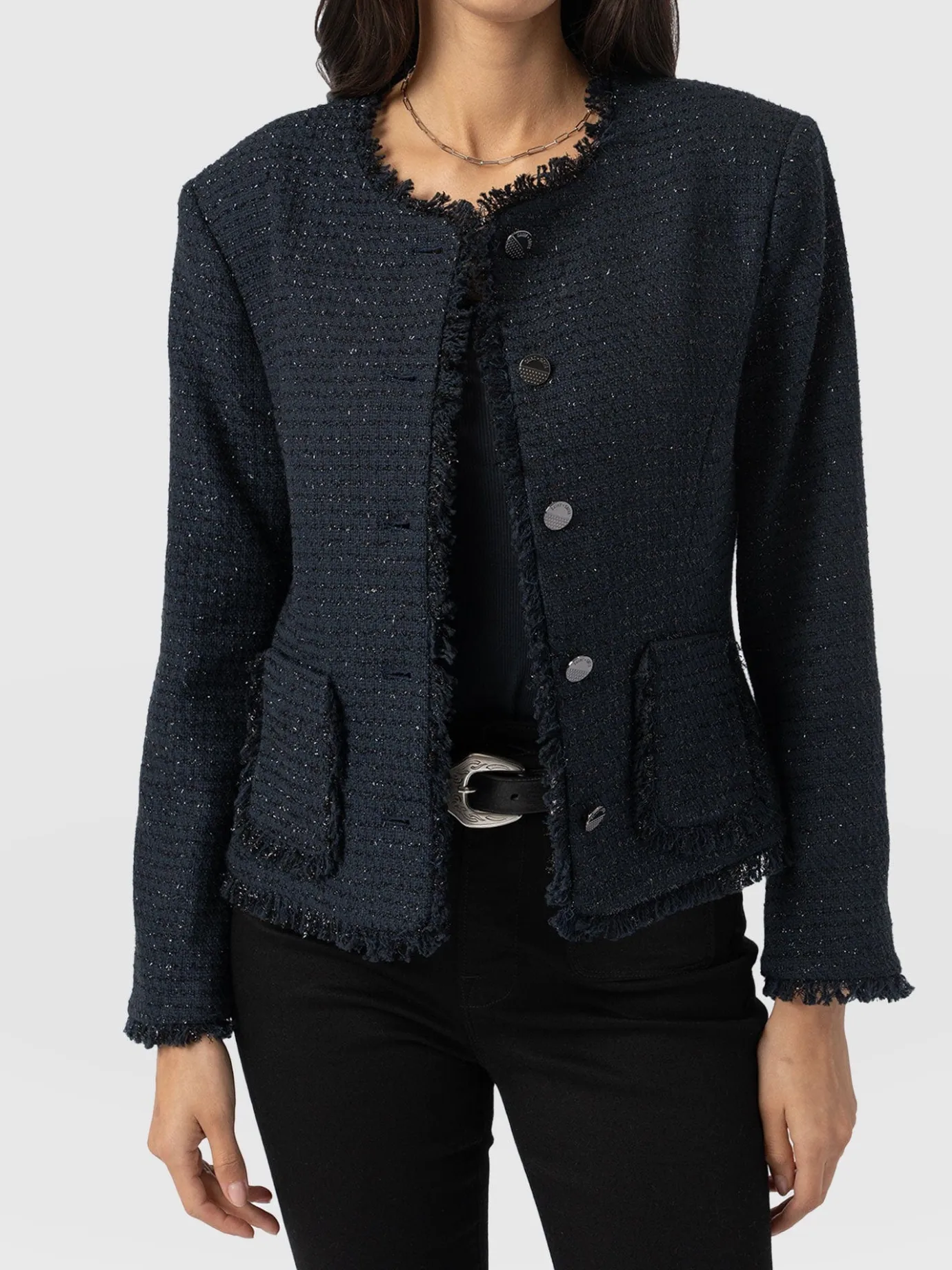 Coats & Jackets|Blazers|Saint and Sofia Ashby Jacket - Navy