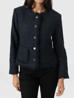 Coats & Jackets|Blazers|Saint and Sofia Ashby Jacket - Navy