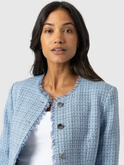Coats & Jackets|Blazers|Saint and Sofia Ashby Jacket - Pale Blue