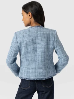 Coats & Jackets|Blazers|Saint and Sofia Ashby Jacket - Pale Blue