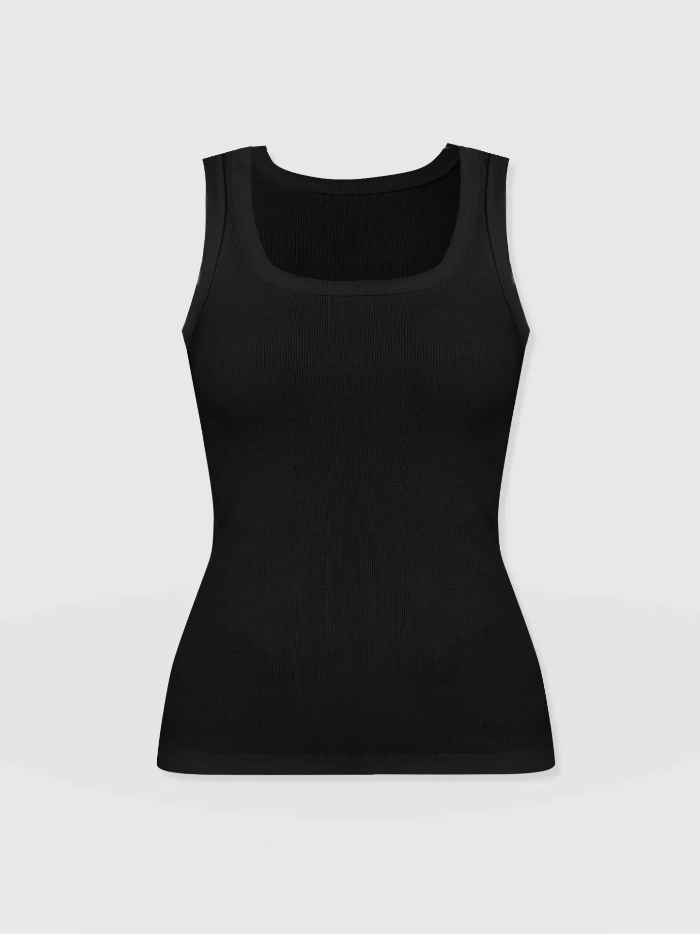 T-shirts & Tanks|Saint and Sofia Asher Scoop Neck Vest - Black
