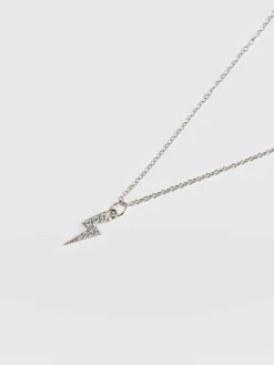 Silver Jewelry|Jewelry|Saint and Sofia Astral Lightning Charm Necklace - Silver