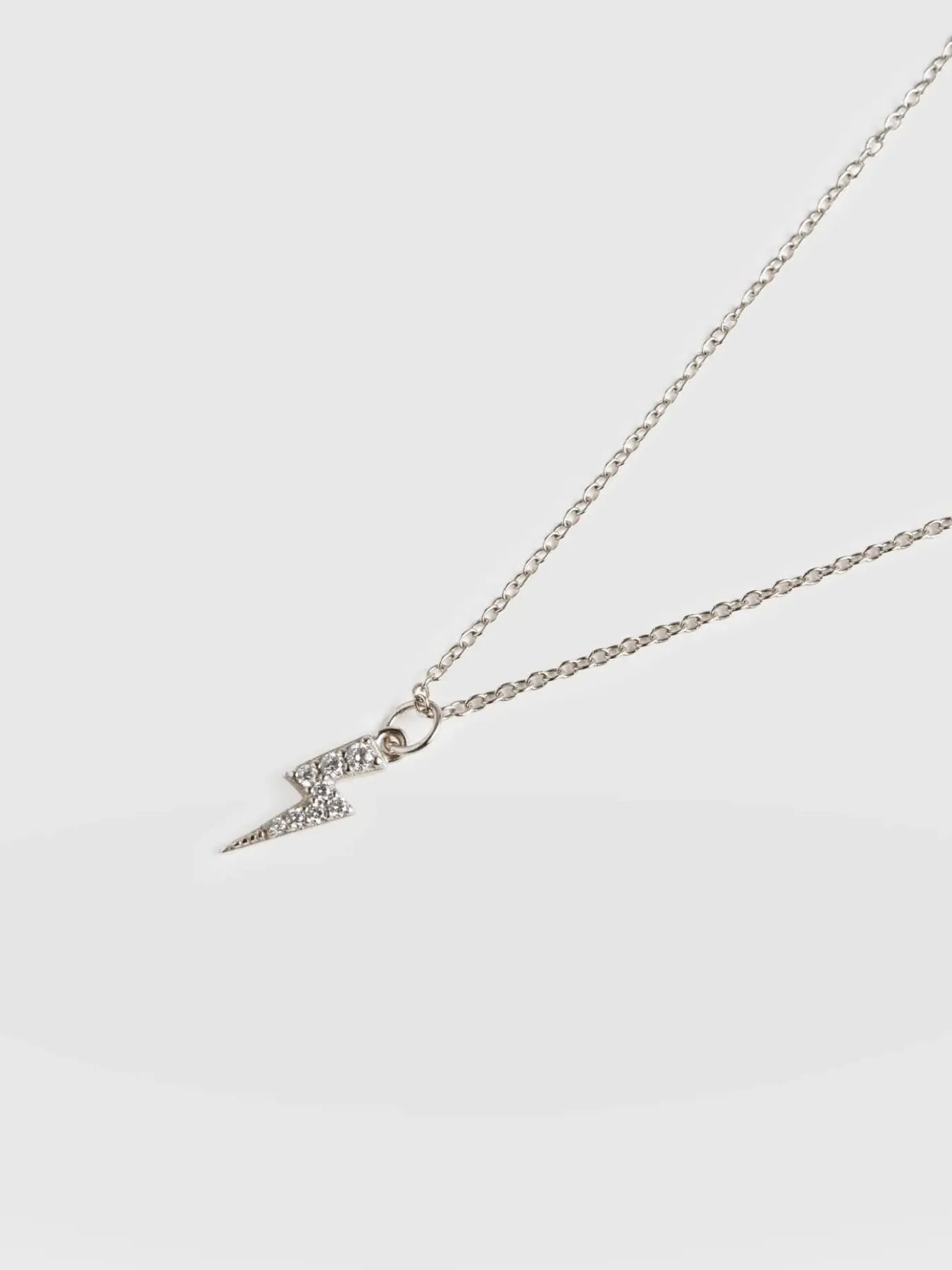 Silver Jewelry|Jewelry|Saint and Sofia Astral Lightning Charm Necklace - Silver