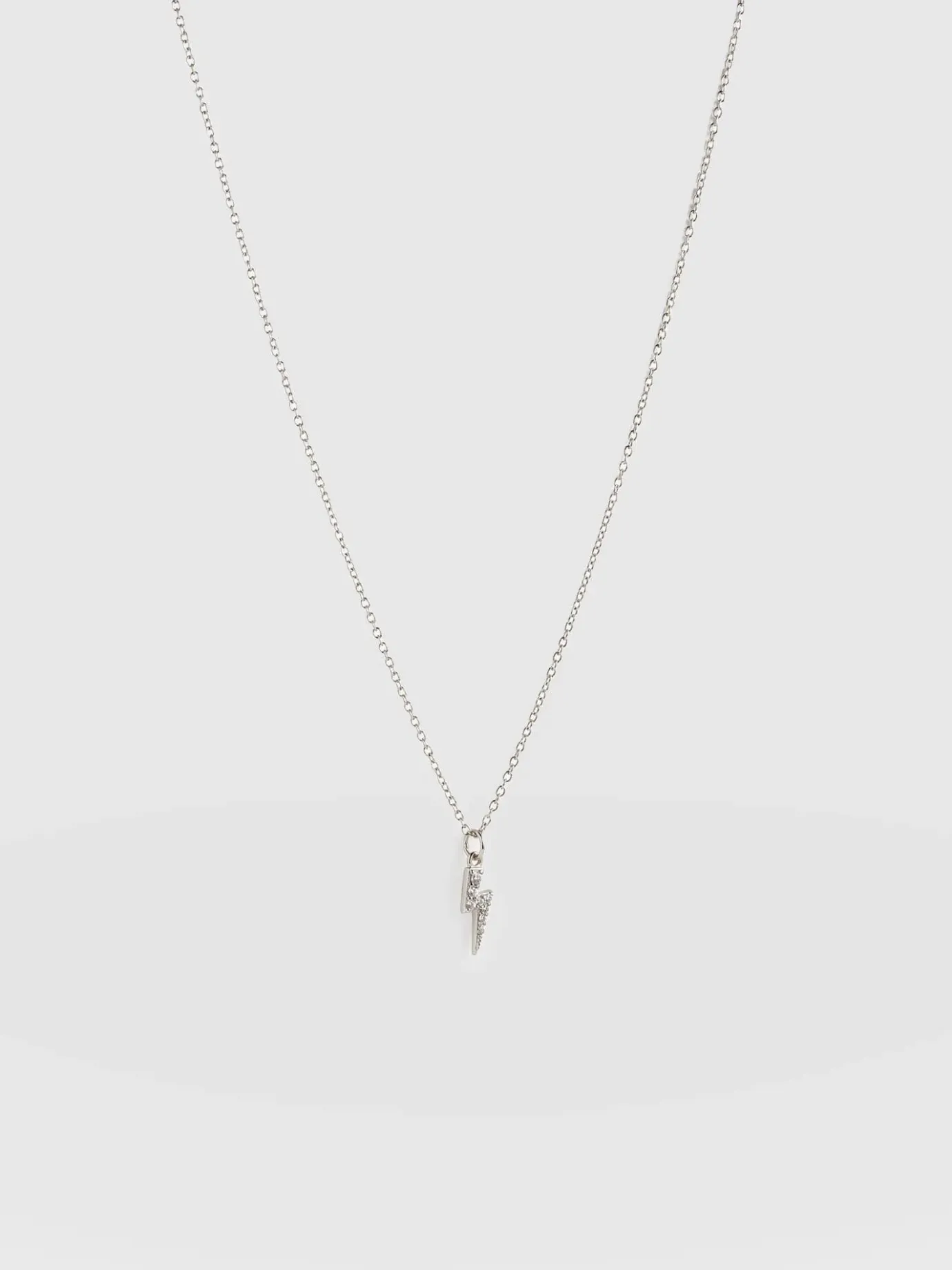 Silver Jewelry|Jewelry|Saint and Sofia Astral Lightning Charm Necklace - Silver