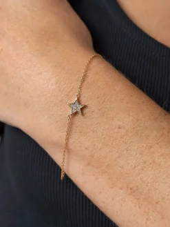 Gold Jewelry|Bracelets|Saint and Sofia Astral Star Bracelet - Gold