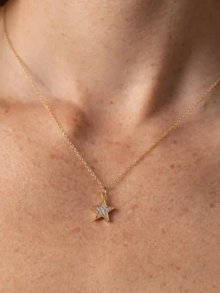 Gold Jewelry|Jewelry|Saint and Sofia Astral Star Necklace - Gold