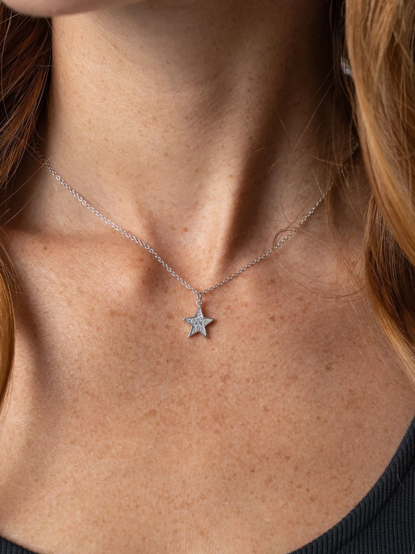 Silver Jewelry|Jewelry|Saint and Sofia Astral Star Necklace - Silver