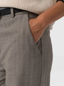 Pants|Saint and Sofia Astrid Cargo Pant - Brown Herringbone