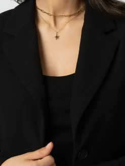 Coats & Jackets|Blazers|Saint and Sofia Astrid Cropped Blazer - Black