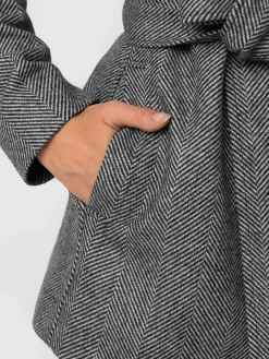 Coats & Jackets|Saint and Sofia Audrey Wrap Coat - Chevron