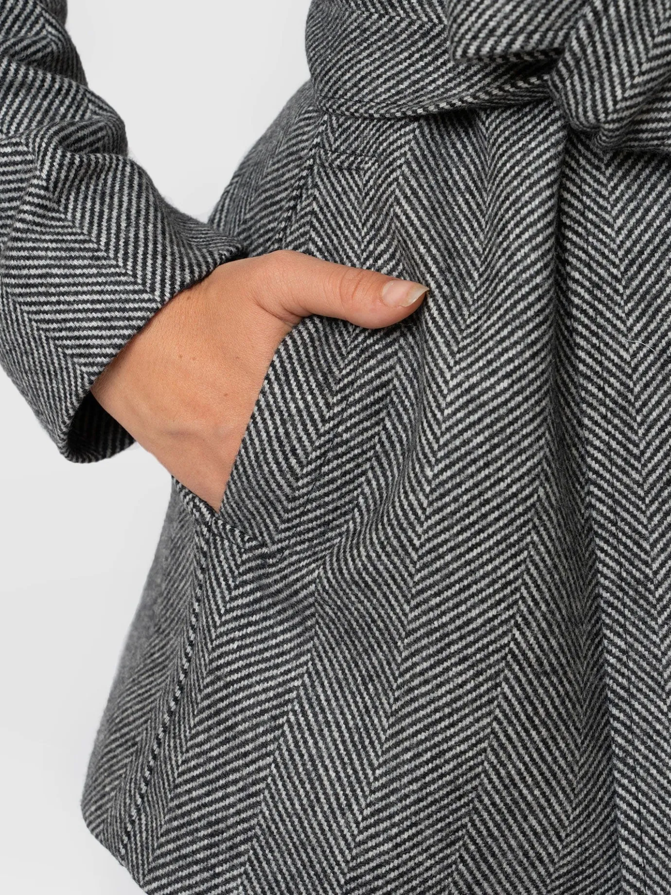 Coats & Jackets|Saint and Sofia Audrey Wrap Coat - Chevron