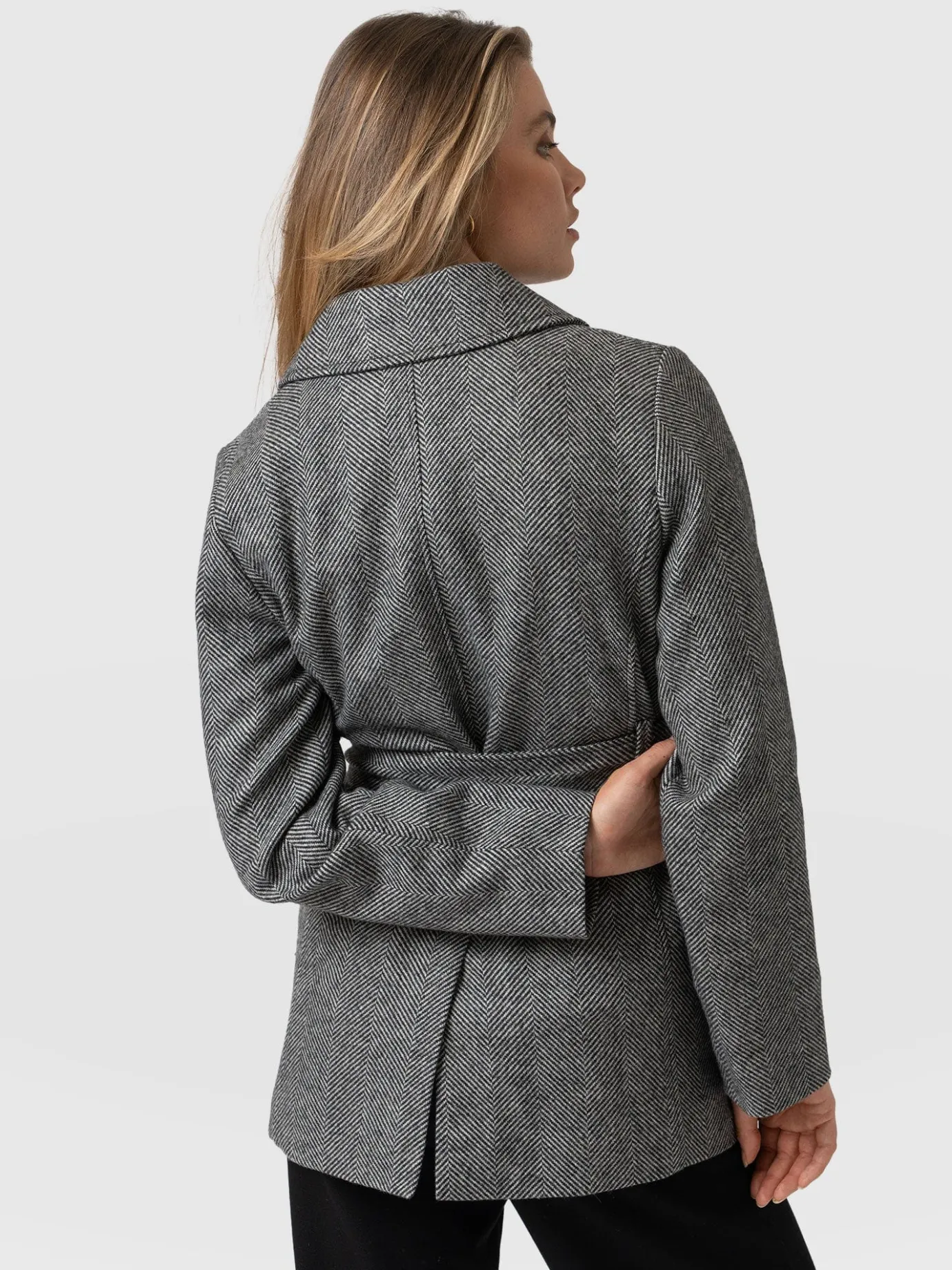 Coats & Jackets|Saint and Sofia Audrey Wrap Coat - Chevron