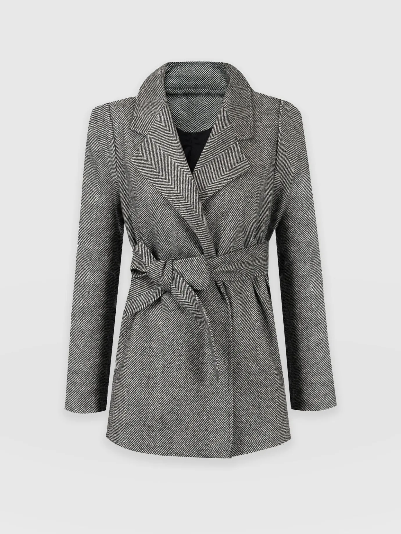 Coats & Jackets|Saint and Sofia Audrey Wrap Coat - Chevron