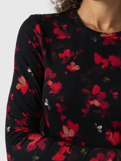 T-shirts & Tanks|Saint and Sofia Austen Crew Neck Long Sleeve Tee - Pink Aurora