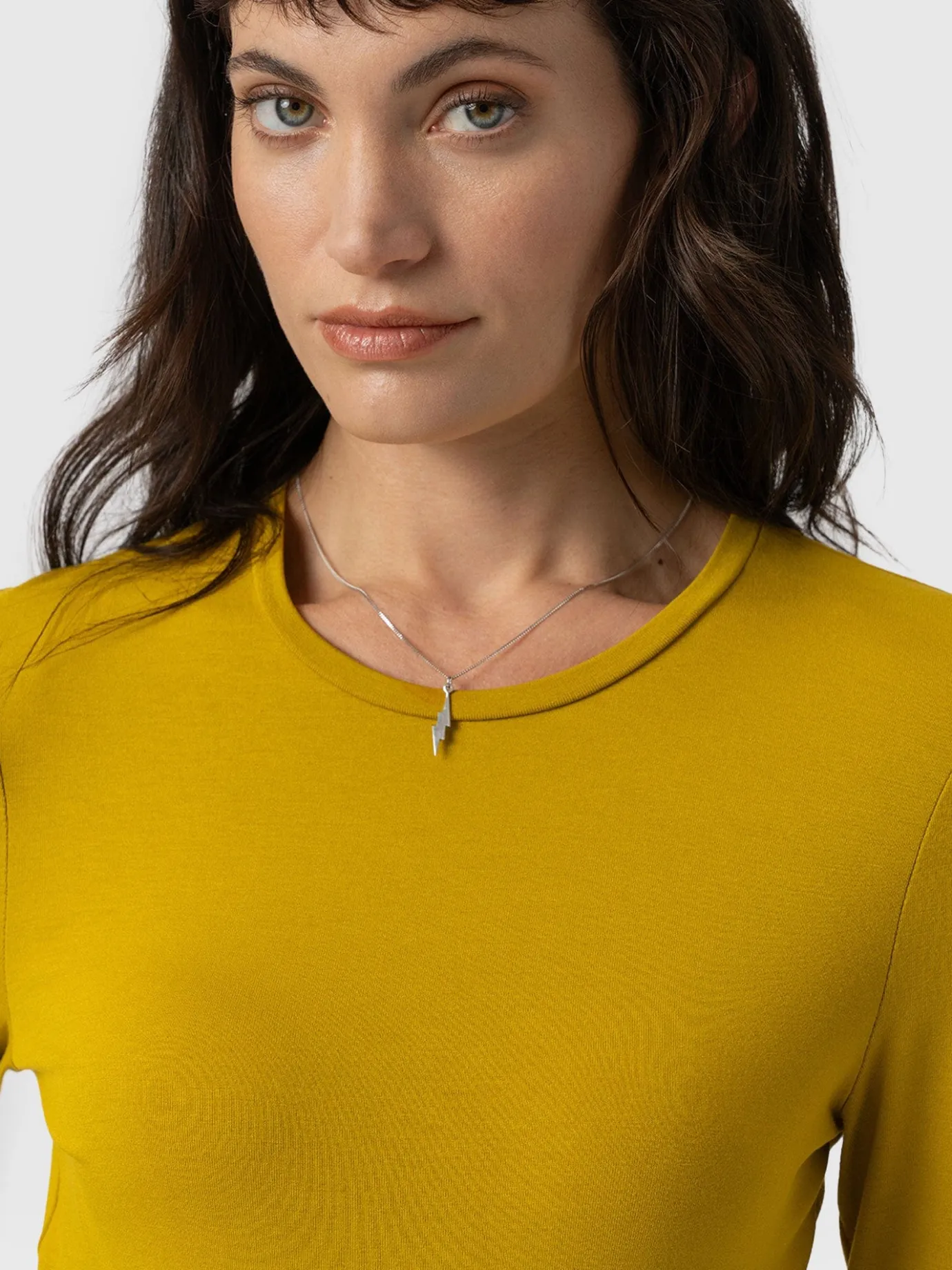 T-shirts & Tanks|Saint and Sofia Austen Crew Neck Long Sleeve Tee - Mustard