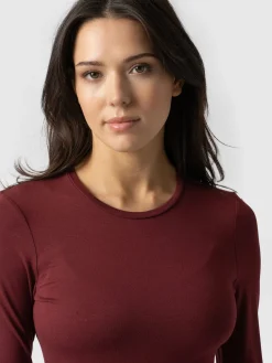 T-shirts & Tanks|Saint and Sofia Austen Crew Neck Tee - Burgundy