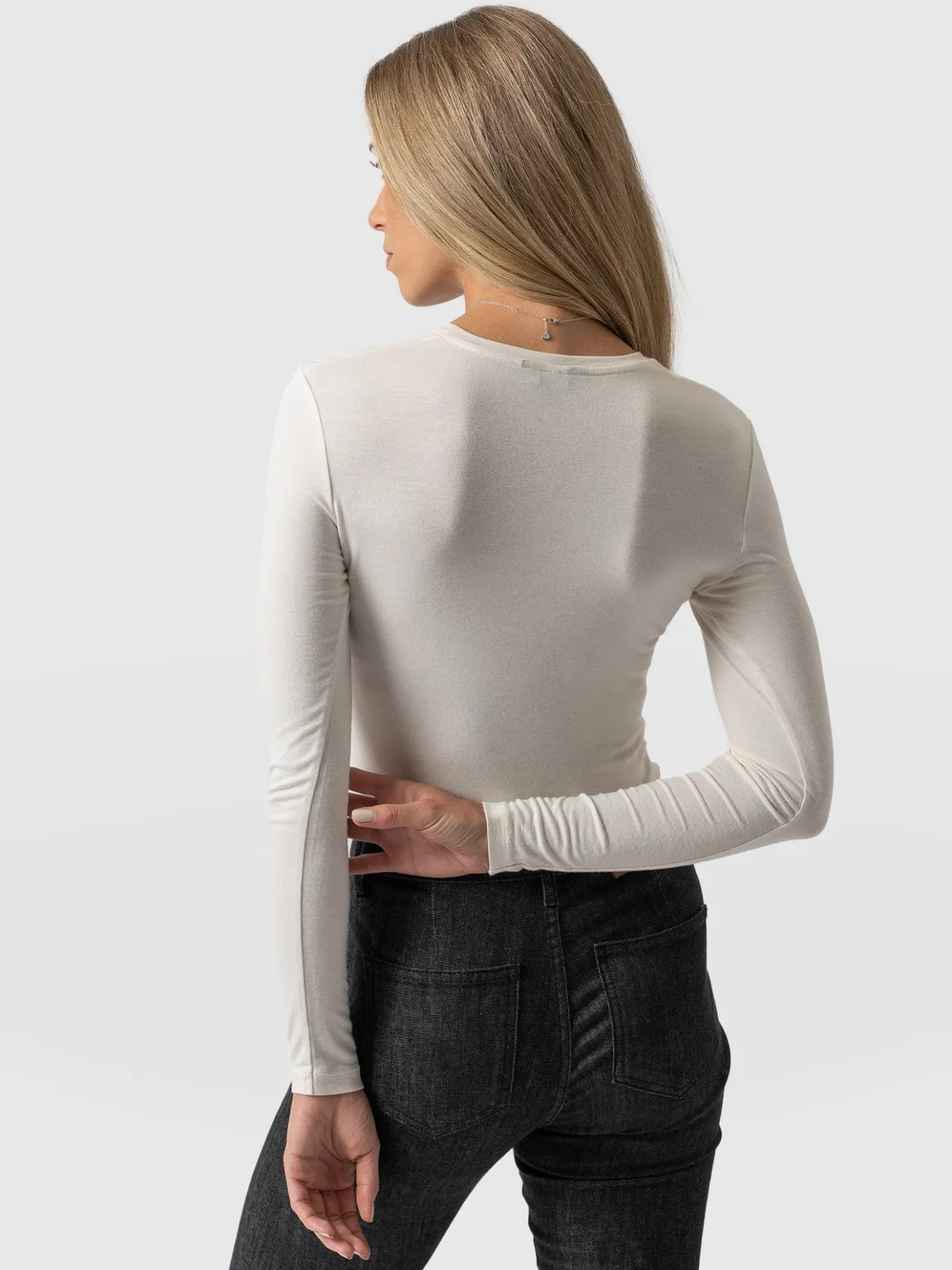 T-shirts & Tanks|Saint and Sofia Austen Crew Neck Tee - Cream